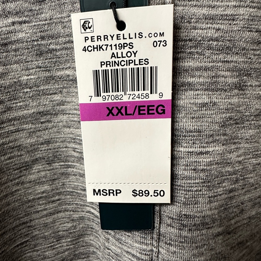 Perry Ellis Men's Alloy Principles Sweater - 2XL - Gray - Picture 4 of 7